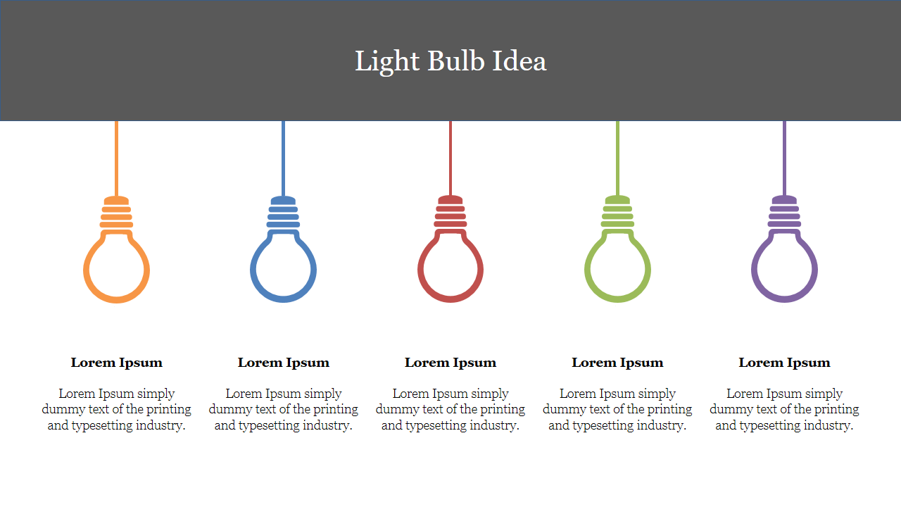 Editable Light Bulb Idea PowerPoint Slide Presentation